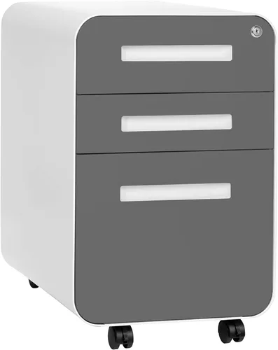 Miniatura 9 de Laura Davidson Furniture Stockpile Archivador de 3 Cajones con Cerradura - Archivador de Metal Bajo Escritorio de Oficina, Carpetas de Archivo