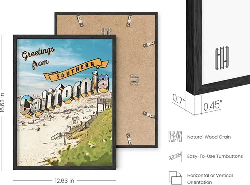 Miniatura 3 de HAUS AND HUES Pósteres vintage de viaje de California - Pósteres vintage e imágenes de California, arte de pared con estampado de Los Ángeles, marco