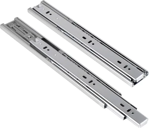 Knobonly - 4 pares de cajones de 12 pulgadas de cierre suave montados en los laterales, 3 pliegues, extensión completa, cajones de tocador,