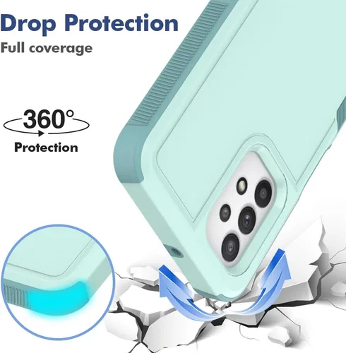 Miniatura 343 de Jeylly Compatible con Samsung Galaxy A22 5G Funda, Funda Samsung A22 5G con 2pcs protectores de pantalla de vidrio templado