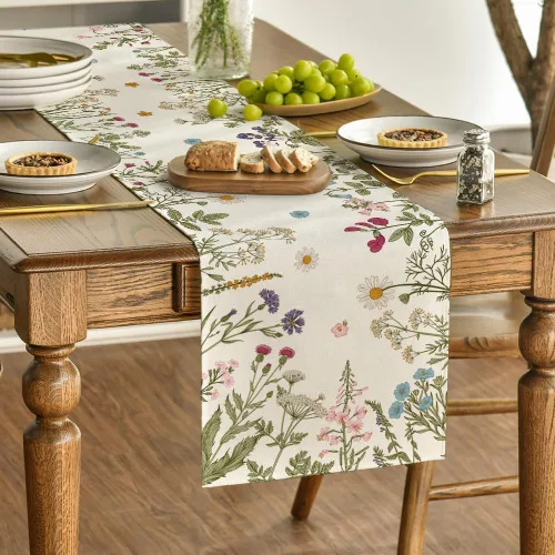 Miniatura 3 de Artoid Mode Camino de mesa de primavera de flores, decoración de mesa de comedor de cocina de temporada para decoración de fiesta del hogar, 13 x 72