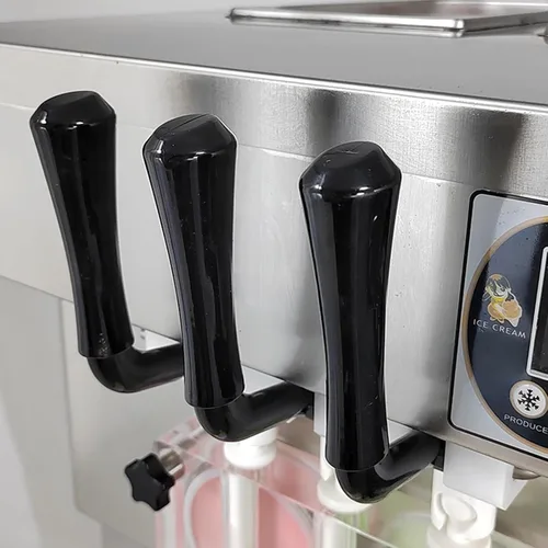 Miniatura 6 de Máquina de helado de yogur congelado mixto comercial 3+2, 220V/60HZ, 11 Gal/H sabores suave servir máquina de helados, fabricante de helado