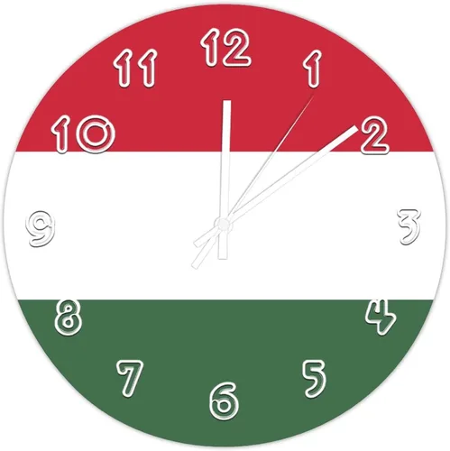 Miniatura 7 de Kosovo - Reloj de pared redondo con bandera de Kosovo, silencioso, sin tictac, para cocina, dormitorio, oficina, decoración interior del hogar