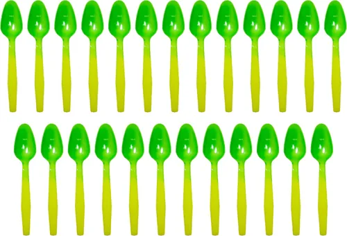 Miniatura 5 de Cucharas reutilizables de base biológica, paquete de 20, 5 colores, ideales para yogur, helado, helados, bebidas frías, empaquetadas en Estados