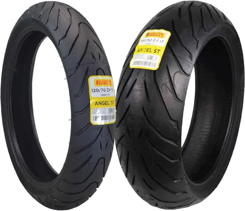 Pirelli Angel ST 120/70ZR17 (58W) Neumáticos delanteros y 190/50ZR17 (73W) traseros para motocicleta – Neumático deportivo de alto rendimiento para