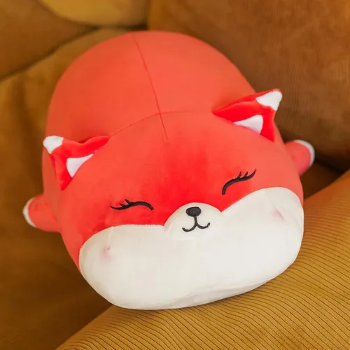Miniatura 7 de FFxiong Peluche de zorro de 22 pulgadas, almohada grande y suave para el cuerpo, juguete de peluche Kawaii para niñas, regalos para niños, niñas