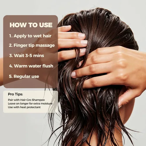 Miniatura 4 de Olivii Hair-Gro Acondicionador para cabello más grueso y completo, crecimiento del cabello con cúrcuma, trébol rojo, biotina y cafeína, reduce