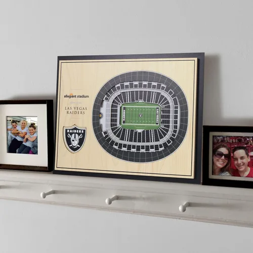 Miniatura 2 de YouTheFan Arte de pared de 5 capas con vista del estadio de la NFL
