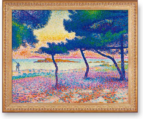 Miniatura 444 de A&T ARTWORK Campo de trigo con cipreses de Van Gogh Las reproducciones de arte clásico mundial, impresiones en lienzo giclée para decoración