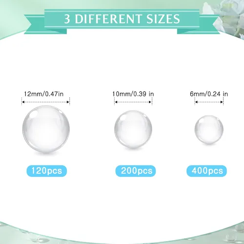 Miniatura 2 de Sratte 360 piezas de jarrón de cristal con piedras preciosas de mármol de 12, 10 y 0.236 in, cuentas de vidrio para jarrones, canicas pequeñas