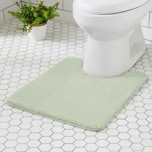 Miniatura 46 de MINIDEAR - Alfombras de baño 24x17 beige - Tapete de baño de espuma elástica gruesa, ultra suave y pachona, antideslizante, de secado rápido