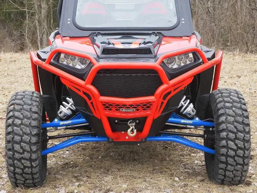 Miniatura 2 de SuperATV Brazos delanteros A inferiores de alta holgura resistentes para Polaris RZR XP Turbo/XP 4 Turbo 2016-2021, color negro, incluye rótulas