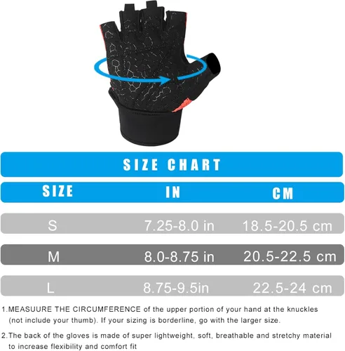 Miniatura 7 de Luwint Ventilated Workout Gloves, Flexible Full Palm Wrist Support for Men and Women Exercise, Weight Lifting, Gym, Cycling
