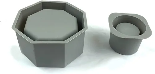Miniatura 5 de appuivbt Molde de resina para macetas, moldes de silicona para suculentas, moldes de cemento, molde de arcilla de hormigón, cuadrado/redondo/octágono