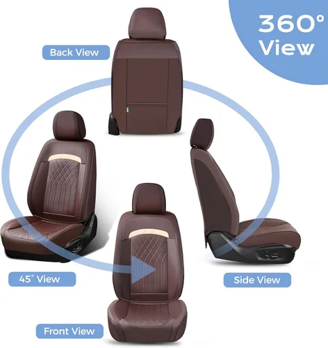 Miniatura 7 de FLORICH Fundas de asiento delantero de automóvil, fundas de asiento de cuero para automóviles, protector de asiento de automóvil, impermeable