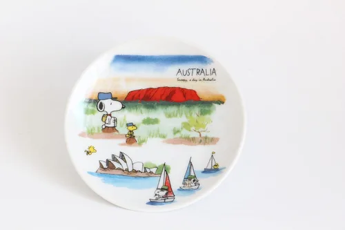 Miniatura 3 de Australia Canada Snoopy Mini Plato, Juego de 2