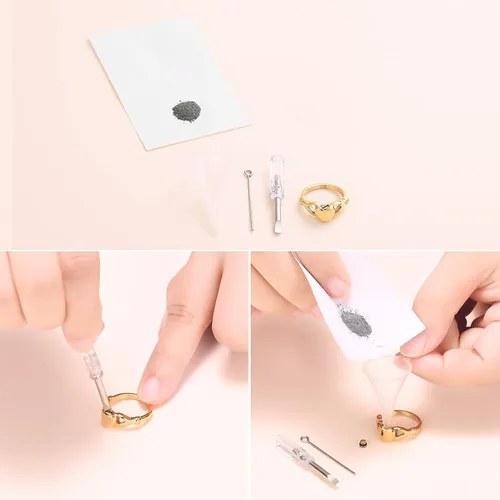Miniatura 6 de Minicremation Anillo de urna de cremación para cenizas para mujer, anillo de dedo de corazón de acero inoxidable, impermeable, recuerdo