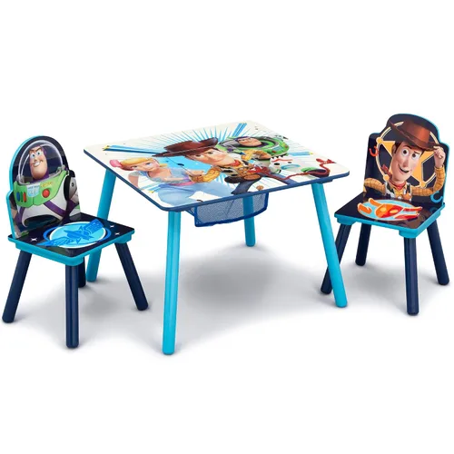 Miniatura 2 de Delta Children Juego de mesa y silla para niños con almacenamiento (2 sillas incluidas), ideal para artes y manualidades, merienda y Disney/Pixar