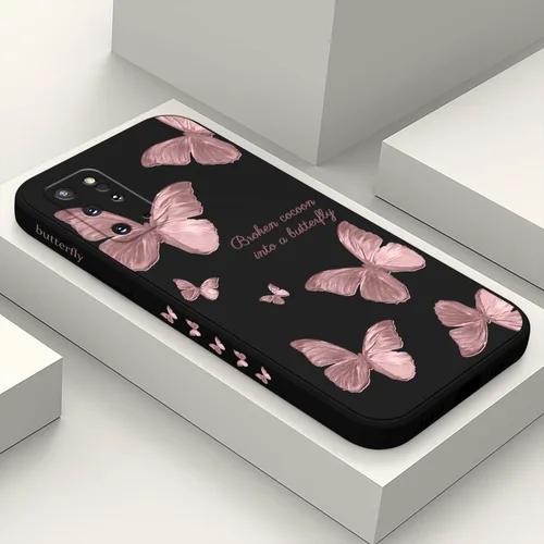 Miniatura 40 de LEECG para Samsung Galaxy S20 Funda, Diseño Creativo Lateral con Forro de Microfibra de Silicona Suave con Patrón de Flores para Cubierta de negro