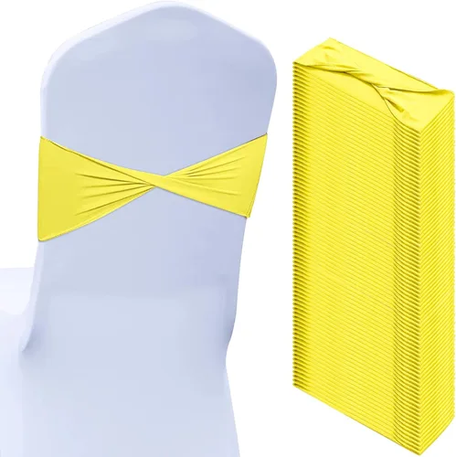 Miniatura 18 de Kinlop 50 Piezas Bandas de Spandex para Sillas Lazos Bandas para Sillas Bandas Deslizantes para Fundas Bandas Elásticas Lazos Sin Hebilla