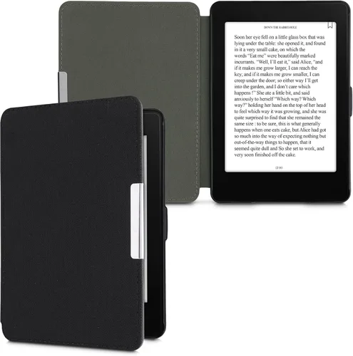 Miniatura 13 de kwmobile Funda compatible con Amazon Kindle Paperwhite - Funda protectora de nailon para lector electrónico - Antracita