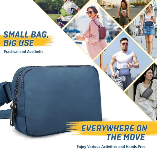 Miniatura 6 de Crossbody Fanny Pack for Women Men:Small Runners Belt Bag with Adjustable Strap - Water Resistant Fashion Bum Bag, Mini Waist Bag for Running Travel