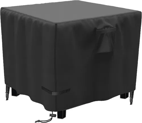 Miniatura 7 de Funda rectangular para mesa de fogata de gas propano de 44x28x24 pulgadas, impermeable de servicio pesado 600D, funda rectangular para chimenea