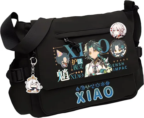Miniatura 15 de Game Handbag Crossbody Bag, Cute Single Shoulder Bag, Adult 3D Print Anime Backpack Black-2