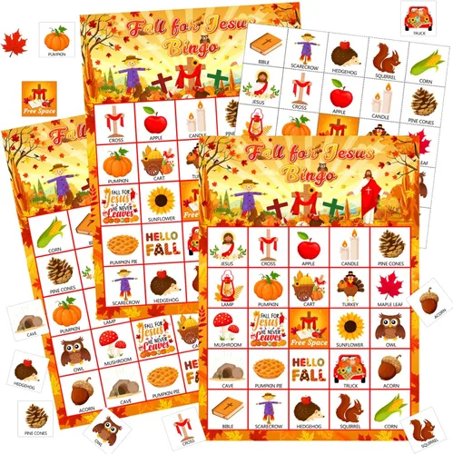 Miniatura 8 de Shappy Juego de 39 tarjetas de bingo de Pascua para niños y adultos, 28 jugadores, He is Risen, juego de fiesta, tarjetas de bingo bíblicas