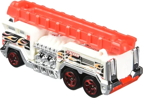 Miniatura 2 de Hot Wheels, 2015 HW City, 5 alarma [blanco] Vehículo fundido a presión del motor de bomberos #51/250
