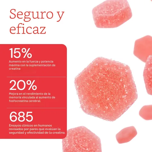 Miniatura 8 de Create - Gomitas de creatina monohidratada con 1.5 g de creatina por gomita para fuerza muscular, resistencia, recuperación y concentración