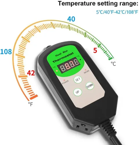 Miniatura 4 de Termostato digital con termostato térmico (certificado EMC) para germinación de semillas, reptiles e invernadero de incubación de cría de cerveza