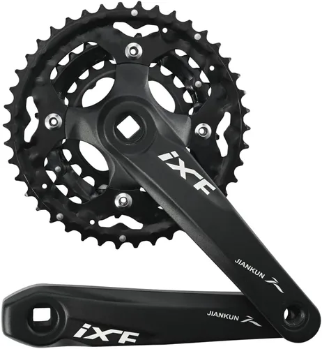 CYSKY Square Taper Triple Crankset 170mm 44-32-22, 42-32-24 Chainring 3X 9 10 Speed Bike Crankset 64/104 BCD for Mountain Bike Compatible with