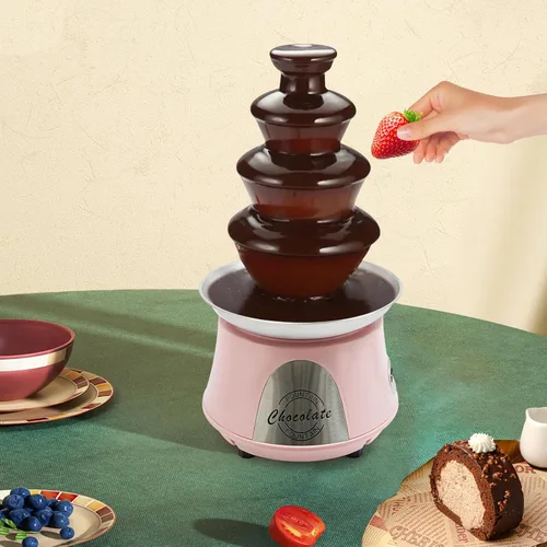 Miniatura 2 de Máquina de fuente de chocolate de 4 niveles, capacidad de 2.2 libras, fuente de chocolate eléctrica, para encimera, fuente de fondue de chocolate