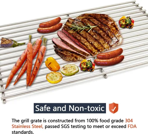 Miniatura 6 de Hongso Rejillas de cocina de acero inoxidable SUS304 de 19 1/4 pulgadas para Jenn-Air 720-0336 720-0163 730-0163 720-0511, Nexgrill 720-0163