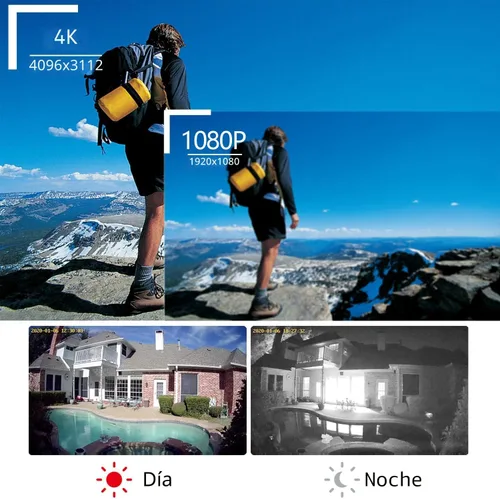 Miniatura 2 de HsiaoPun Cámara 4K inalámbrica Wi-Fi para el hogar, cámara para seguridad interior, monitoreo de mascotas, detección de movimiento y visión