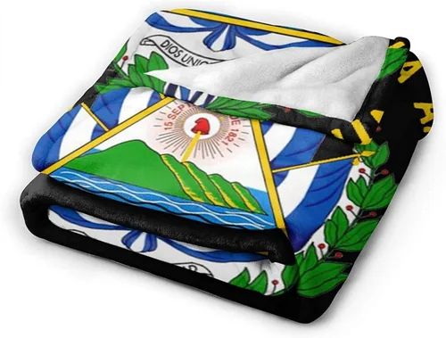 Miniatura 5 de Manta de microfibra suave y acogedora con bandera de El Salvador de 80 x 60 pulgadas para sofá y dormitorio