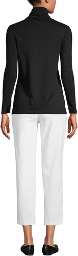 Miniatura 2 de Lands' End Supima - Suéter de cuello alto y mangas largas para mujer