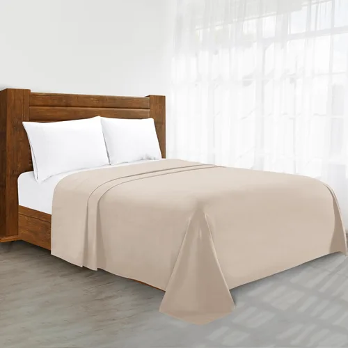Miniatura 20 de Sábana plana de lujo en Amazon Elegant Comfort sin arrugas de 1500 hilos de calidad de hotel Premier, tamaño King, color marrón chocolate
