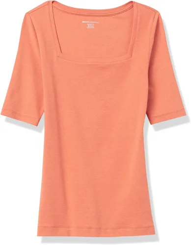 Miniatura 9 de Tienda Essentials Camiseta de Ajuste Ceñido de Media Manga y Cuello Cuadrado para Mujer
