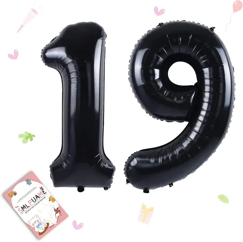 Miniatura 104 de Globos de números de 40 pulgadas del 0 al 9 dorados grandes del número 0, globos digitales para suministros de decoración de celebración de fiesta