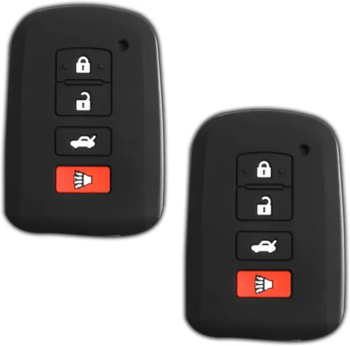 KeyGuardz - Carcasa exterior de goma suave para llave de automóvil con control remoto sin llave para Toyota Avalon Camry Corolla Highlander Rav4