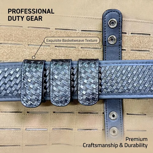 Miniatura 3 de ROCOTACTICAL Protectores de cinturón de doble presión, para cinturón de servicio de 2.25 pulgadas, paquete de 4