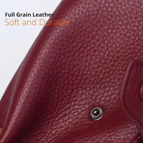 Miniatura 3 de Billeteras delgadas de cuero suave con bloqueo RFID para mujer, tarjetero de crédito con doble bolsillo con cremallera