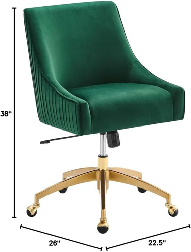 Miniatura 3 de Modway EEI-5080-GRN Discern Performance - Silla de oficina de terciopelo, color verde