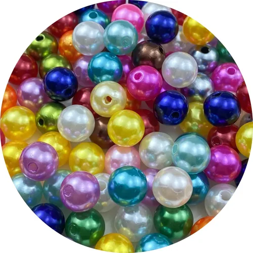 Miniatura 27 de Pinhoollgo 800pcs Pearl Beads 6mm Round Pearl Beads with Hole for DIY Bracelet Necklace Jewelry Making Supplies Handmade Craft(White)