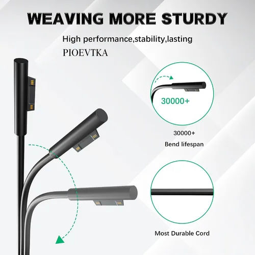 Miniatura 4 de PIOEVTKA Cargador para Microsoft Surface Pro Laptop 65W Microsoft Surface Cargador