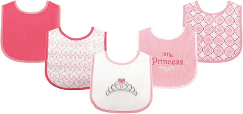 Miniatura 7 de Luvable Friends Baby Cotton Terry Drooler Bibs with PEVA Back, Transportation, One
