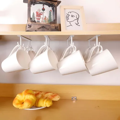Miniatura 3 de Soporte para tazas debajo del gabinete, ganchos para tazas debajo del estante, soporte para tazas de café, estante de almacenamiento para tazas