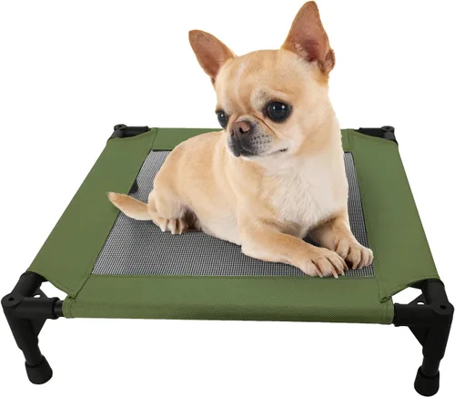 Miniatura 14 de Pozico Cama elevada para mascotas con malla transpirable para gatos y perros pequeños, cuna refrescante elevada para cachorros y gatitos, 18.9 x
